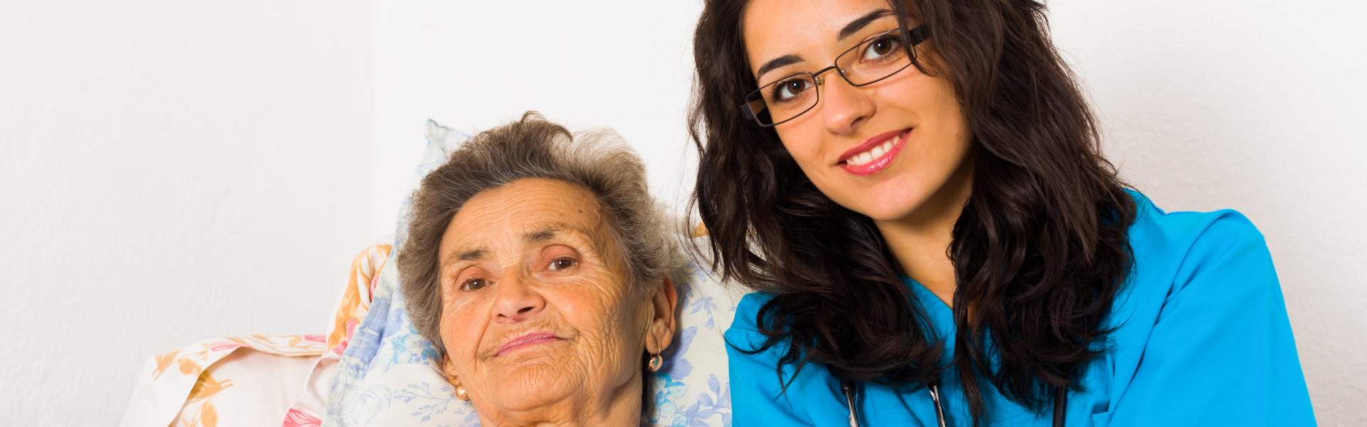 caregiver and senior woman